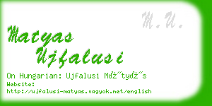 matyas ujfalusi business card